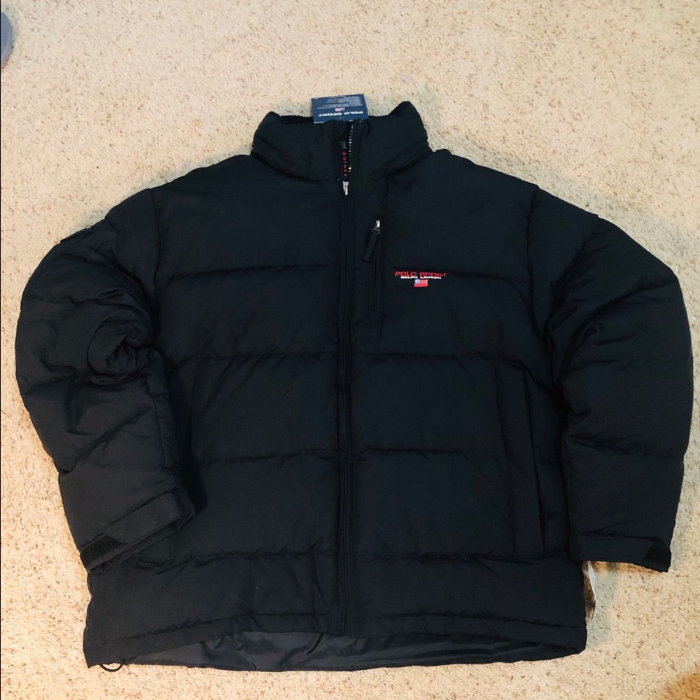 Black Shell Puffer Coat